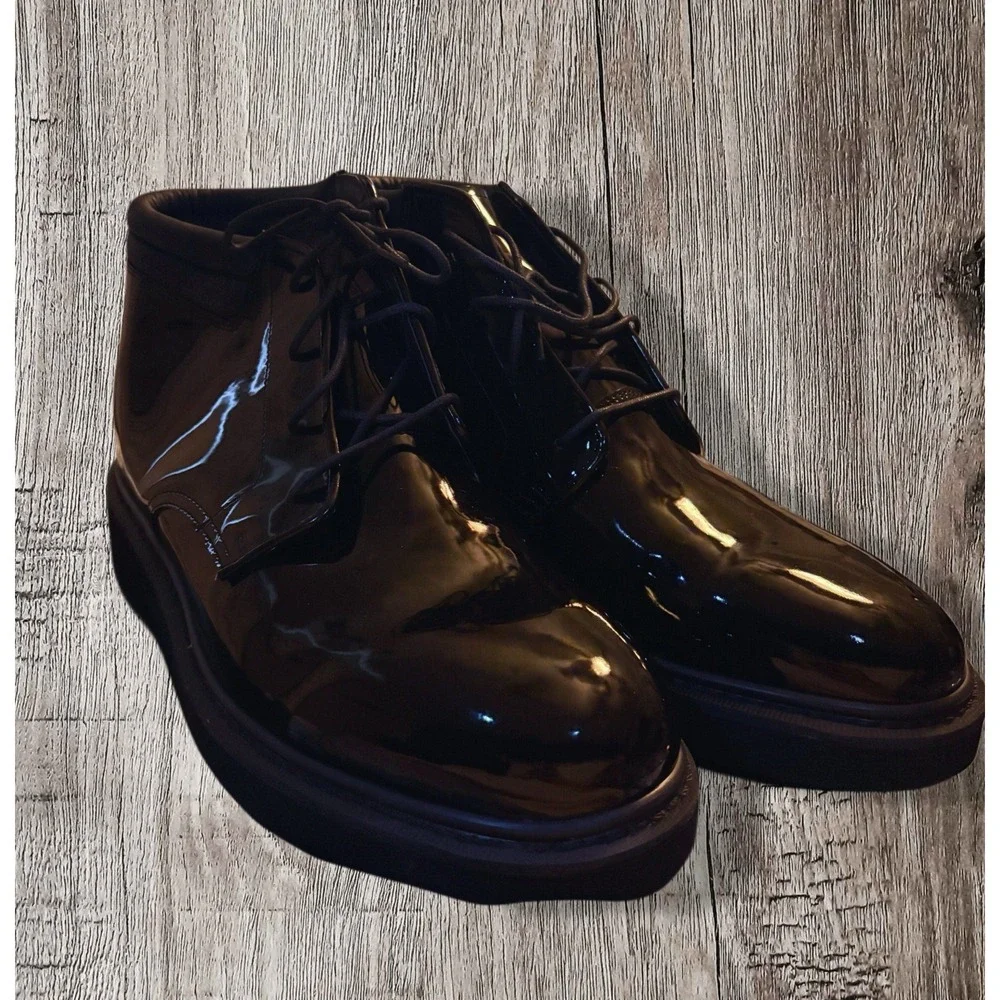 Rocky Dress Patent Leather High Gloss Chukka boots mens size 12M NIB